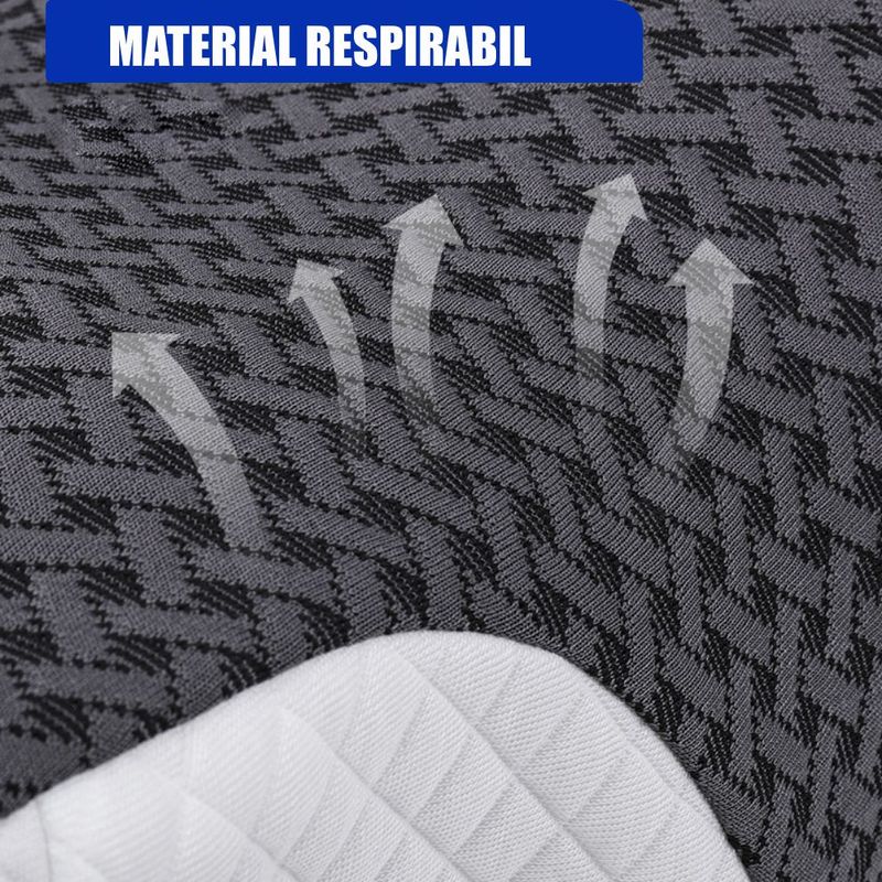 Casa si Gradina - Textile si covoare - Perne si pilote - Perne - Perna Ortopedica Cervicala  Linomag®, Spuma cu Memorie, Husa lavabila, Suport pentru gat, umeri si brate, Alb/Negru - Infinity.ro