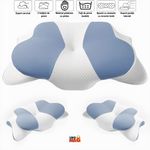 Casa si Gradina - Textile si covoare - Perne si pilote - Perne - Perna Ortopedica Cervicala Linomag®, Spuma cu Memorie,  Suport pentru cap, gat, umeri si brate, Alb/Albastru pastel - Infinity.ro