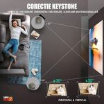 TV, Audio-Video si Foto - Videoproiectoare si accesorii - Videoproiectoare - Set Videoproiector Smart 4K UHD + Ecran Anti-Lumina,  Linomag®, WiFi, BT 5.0, Android TV, 100", 16:9 - Infinity.ro