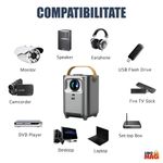 TV, Audio-Video si Foto - Videoproiectoare si accesorii - Videoproiectoare - Set Videoproiector Smart 4K UHD + Ecran Anti-Lumina,  Linomag®, WiFi, BT 5.0, Android TV, 100", 16:9 - Infinity.ro