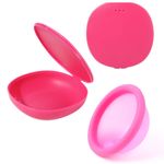 Ingrijire personala si Cosmetice - Ingrijire personala - Igiena intima - Tampoane si absorbante - Set 2 Discuri Menstruale Reutilizabile + Cutie de Depozitare, Linovit®, Silicon de Uz Medical, Marime S, Roz/Negru - S - Infinity.ro