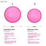 Ingrijire personala si Cosmetice - Ingrijire personala - Igiena intima - Tampoane si absorbante - Set 2 Discuri Menstruale Reutilizabile + Cutie de Depozitare, Linovit®, Silicon de Uz Medical, Marime S, Roz/Negru - S - Infinity.ro