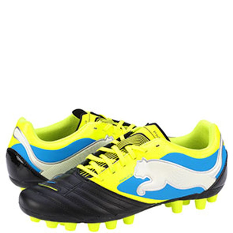 Sport si Outdoor - Echipament Sportiv - Incaltaminte sport - Ghete si bocanci - Ghete fotbal Puma PowerCat 3 r MG, black-yellow-white-blue, 44 - Infinity.ro