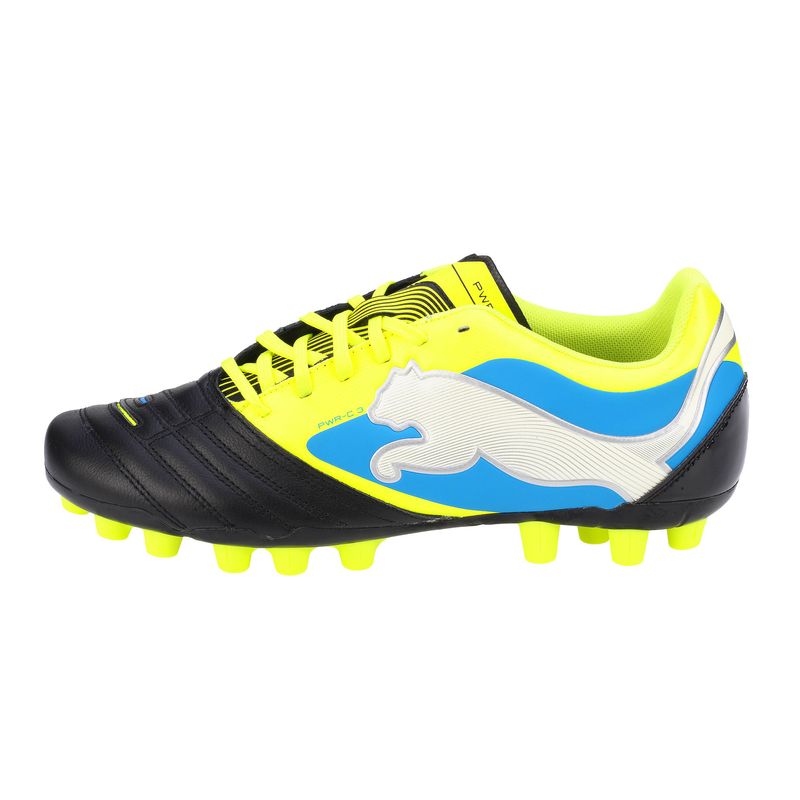 Sport si Outdoor - Echipament Sportiv - Incaltaminte sport - Ghete si bocanci - Ghete fotbal Puma PowerCat 3 r MG, black-yellow-white-blue, 44 - Infinity.ro