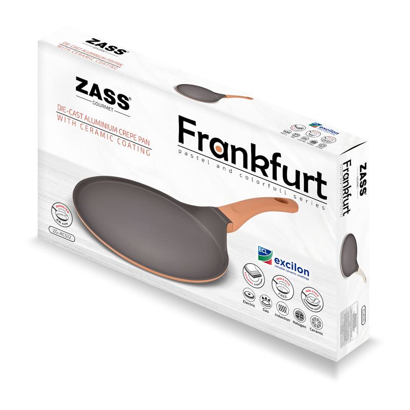 Casa si Gradina - Bucatarie si vesela - Vase pentru gatit - Tigai si seturi - Tigaie pentru clatite din aluminiu turnat sub presiune si acoperire ceramica - 26 cm - ZG-ZCS 12 CREM - Infinity.ro