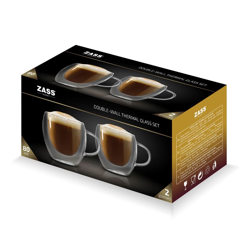 Casa si Gradina - Bucatarie si vesela - Cani si pahare - Cani si cesti - Set cani termorezistente ZASS ZG-GC 02- 80 - Infinity.ro