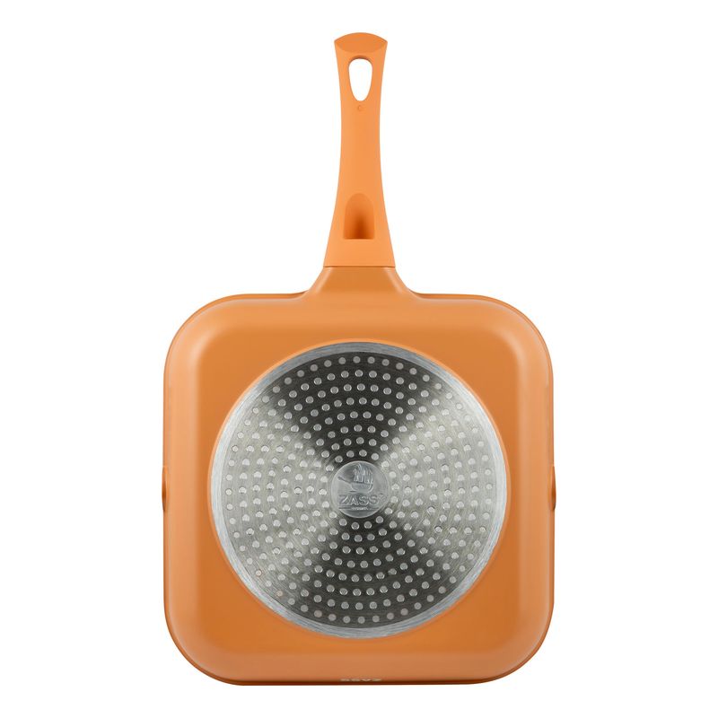 Casa si Gradina - Bucatarie si vesela - Vase pentru gatit - Tigai si seturi - Tigaie tip grill din aluminiu turnat sub presiune si acoperire ceramica - 28 cm - ZG-ACS 11 TERRACOTTA - Infinity.ro