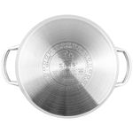 Casa si Gradina - Bucatarie si vesela - Vase pentru gatit - Oale si cratite - Oala din inox Zass Gourmet ZG-SC01-26 cu capac, Capacitate 10 L, Otel , Capacdin sticla, Baza multistrat, Argintiu - Infinity.ro