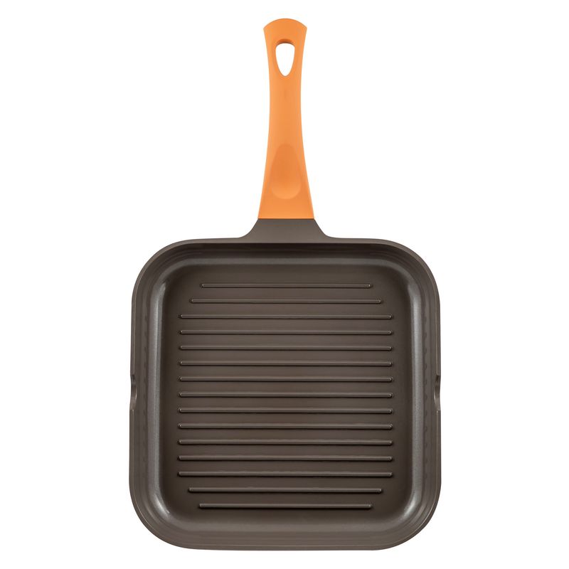 Casa si Gradina - Bucatarie si vesela - Vase pentru gatit - Tigai si seturi - Tigaie tip grill din aluminiu turnat sub presiune si acoperire ceramica - 28 cm - ZG-ACS 11 TERRACOTTA - Infinity.ro