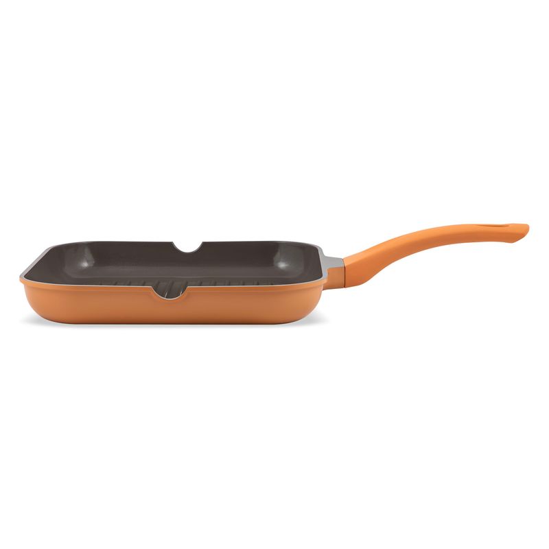 Casa si Gradina - Bucatarie si vesela - Vase pentru gatit - Tigai si seturi - Tigaie tip grill din aluminiu turnat sub presiune si acoperire ceramica - 28 cm - ZG-ACS 11 TERRACOTTA - Infinity.ro
