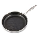 Casa si Gradina - Bucatarie si vesela - Vase pentru gatit - Tigai si seturi - Tigaie profesionala din inox cu acoperire ceramica tip fagure - 28 cm ZASS ZG-SSFP 01-28 - Infinity.ro