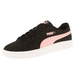 Fashion, accesorii si bijuterii - Femei - Incaltaminte femei - Sneakers si tenisi femei - Pantofi sport Puma Smash V2 Buck, negru-roz-alb 38 - Infinity.ro