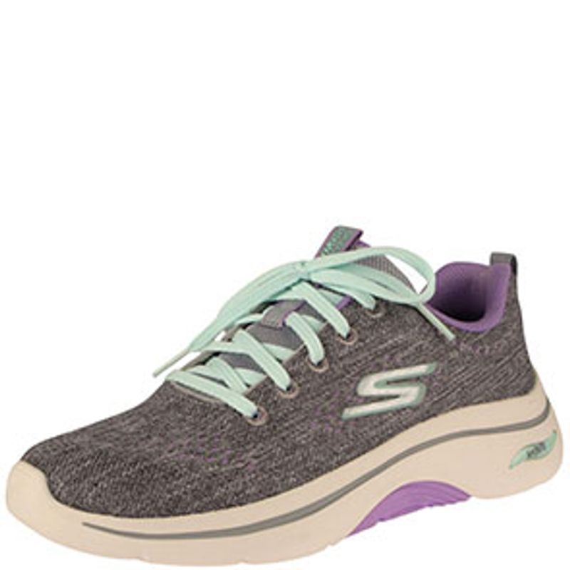 Fashion, accesorii si bijuterii - Femei - Incaltaminte femei - Sneakers si tenisi femei - Pantofi sport Skechers Go Walk Arch Fit 2.0-Vivid Sunset, gri-lavanda 37.5 - Infinity.ro
