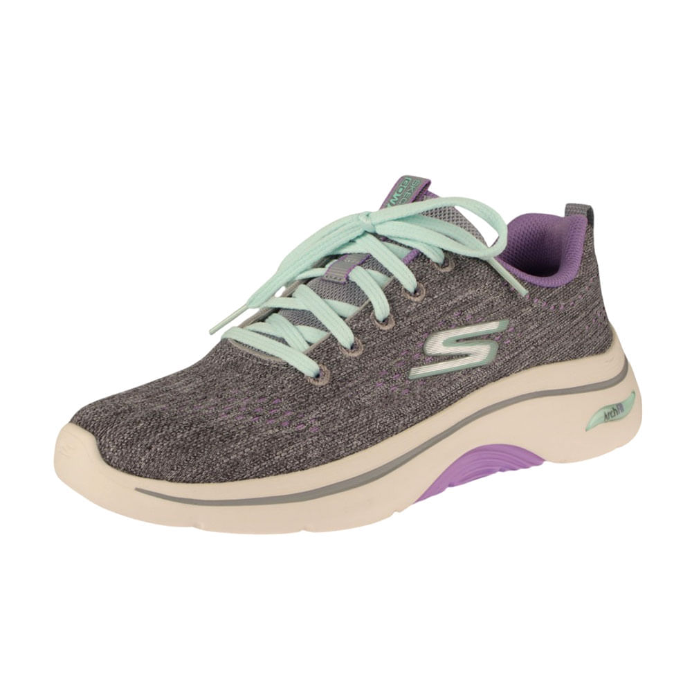 Pantofi sport Skechers Go Walk Arch Fit 2.0-Vivid Sunset, gri-lavanda