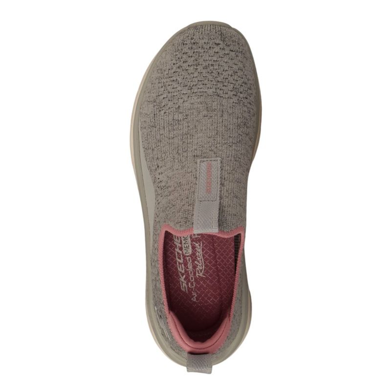 Fashion, accesorii si bijuterii - Femei - Incaltaminte femei - Sneakers si tenisi femei - Pantofi sport Skechers D'Lux Walker 2.0-Bold State, gri-roz 39 - Infinity.ro