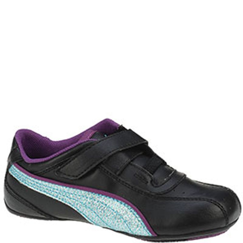 Fashion, accesorii si bijuterii - Copii - Incaltaminte copii - Sneakers si tenisi copii - Pantofi sport fete Puma Talulla Glamm V, black-blue-grape 20 - Infinity.ro