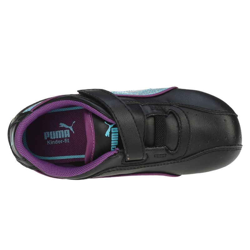 Fashion, accesorii si bijuterii - Copii - Incaltaminte copii - Sneakers si tenisi copii - Pantofi sport fete Puma Talulla Glamm V, black-blue-grape 27 - Infinity.ro
