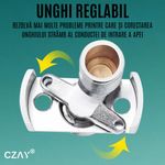 Casa si Gradina - Sanitare - Lavoar baie si accesorii - Accesorii baterii sanitare - Excentric Reglabil Baterie Dus CZAY®, Racord Unghi Ajustare 0-40º, Accesoriu Instalare Robinet, Lungime Filet 25mm Cupru - Infinity.ro