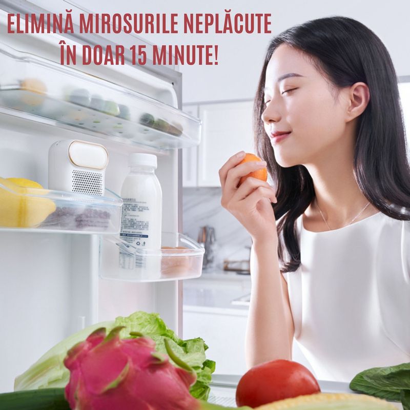 Electronice si Electrocasnice - Climatizare si sisteme de incalzire - Aparate filtrare aer - Purificatoare de aer - Odorizant Frigider CZAY®, Absorbant Mirosuri Neplacute, Purificator Aer, Sterilizator Ozon, Elimina reziduri Pesticide - Infinity.ro