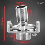 Casa si Gradina - Sanitare - Lavoar baie si accesorii - Accesorii baterii sanitare - Excentric Reglabil Baterie Dus CZAY®, Racord Unghi Ajustare 0-40º, Accesoriu Instalare Robinet, Lungime Filet 25mm Cupru - Infinity.ro