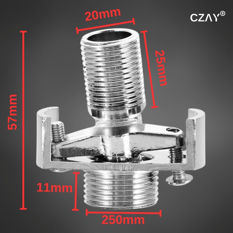 Casa si Gradina - Sanitare - Lavoar baie si accesorii - Accesorii baterii sanitare - Excentric Reglabil Baterie Dus CZAY®, Racord Unghi Ajustare 0-40º, Accesoriu Instalare Robinet, Lungime Filet 25mm Cupru - Infinity.ro