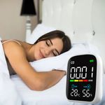 Casa si Gradina - Electrice - Smart Home - Centrale si module smart home - Detector Fum WIFI CZAY®, Senzor CO Monoxid de Carbon, Smart, Alarma Sonora, Wireless, Temperatura si Umiditate, 1200 mAh - Infinity.ro