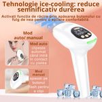 Ingrijire personala si Cosmetice - Aparate & accesorii ingrijire personala - Epilatoare si accesorii - Epilatoare - Epilator IPL fara Durere CZAY®, Aparat Epilare Definitiva, 999.999 Impulsuri, Ice-Cooling, Elimina pete, Intinerire - Infinity.ro