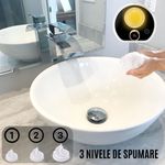 Casa si Gradina - Sanitare - Suporturi si accesorii baie - Dispensere - Dispenser Sapun Lichid Spuma CZAY®, Dozator cu Senzor, Baie, Lumina Ambientala, Fara Atingere, Prindere Perete, Fara fir - Infinity.ro