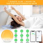 Casa si Gradina - Corpuri si surse de iluminat - Veioze si lampi - Lampi de veghe copii - Dispozitiv Sunete Albe Bebelusi CZAY®, Ceas Desteptator WIFI, SmartApp, Control Voce, Lampa Veghe, Radio, Simulare Apus - Infinity.ro