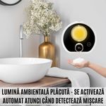Casa si Gradina - Sanitare - Suporturi si accesorii baie - Dispensere - Dispenser Sapun Lichid Spuma CZAY®, Dozator cu Senzor, Baie, Lumina Ambientala, Fara Atingere, Prindere Perete, Fara fir - Infinity.ro