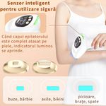 Ingrijire personala si Cosmetice - Aparate & accesorii ingrijire personala - Epilatoare si accesorii - Epilatoare - Epilator IPL fara Durere CZAY®, Aparat Epilare Definitiva, 999.999 Impulsuri, Ice-Cooling, Elimina pete, Intinerire - Infinity.ro