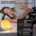 Casa si Gradina - Corpuri si surse de iluminat - Veioze si lampi - Lampi de veghe copii - Dispozitiv Sunete Albe Bebelusi CZAY®, Ceas Desteptator WIFI, SmartApp, Control Voce, Lampa Veghe, Radio, Simulare Apus - Infinity.ro