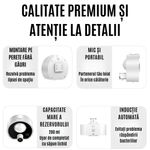 Casa si Gradina - Sanitare - Suporturi si accesorii baie - Dispensere - Dispenser Sapun Lichid Spuma CZAY®, Dozator cu Senzor, Baie, Lumina Ambientala, Fara Atingere, Prindere Perete, Fara fir - Infinity.ro