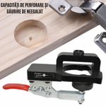 Casa si Gradina - Constructii - Scule electrice si accesorii - Seturi si accesorii pentru gaurit si insurubat - Dispozitiv de Ghidare pentru Gaurire Balamale CZAY®,  Sablon de Perforare si Pozitionare, Diametru 35 mm, 8 Piese - Infinity.ro