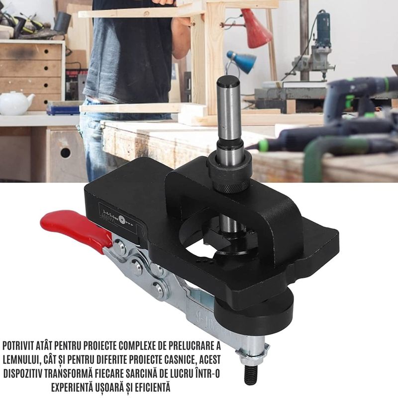 Casa si Gradina - Constructii - Scule electrice si accesorii - Seturi si accesorii pentru gaurit si insurubat - Dispozitiv de Ghidare pentru Gaurire Balamale CZAY®,  Sablon de Perforare si Pozitionare, Diametru 35 mm, 8 Piese - Infinity.ro