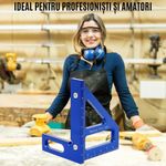 Casa si Gradina - Constructii - Scule de mana si unelte - Unelte de masurat - Vinclu metalic  45º/90º CZAY®, Rigla Tamplarie Triunghiulara Precizie Ridicata 0, 002 mm,  Imbinare Lemn,  112*85*79 mm - Infinity.ro