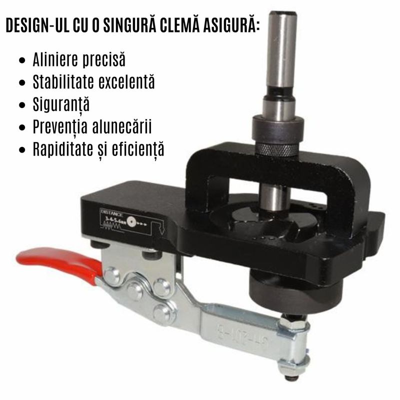 Casa si Gradina - Constructii - Scule electrice si accesorii - Seturi si accesorii pentru gaurit si insurubat - Dispozitiv de Ghidare pentru Gaurire Balamale CZAY®,  Sablon de Perforare si Pozitionare, Diametru 35 mm, 8 Piese - Infinity.ro