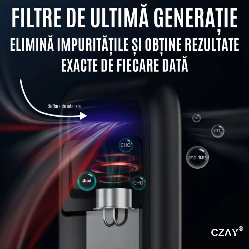 Ingrijire personala si Cosmetice - Teste medicale rapide - Testere alcoolemie - Alcool Tester fara Contact CZAY®, Etilotest Precis, Rezultat Rapid, Acuratete ±0-0,01%BAC, nu Necesita Rezerve - Infinity.ro