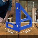 Casa si Gradina - Constructii - Scule de mana si unelte - Unelte de masurat - Vinclu metalic  45º/90º CZAY®, Rigla Tamplarie Triunghiulara Precizie Ridicata 0, 002 mm,  Imbinare Lemn,  112*85*79 mm - Infinity.ro