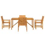 Casa si Gradina - Gradina si terasa - Mobilier exterior - Mese gradina - Set de masa pentru gradina 5 pcs Maro Lemn Solid de Acacia - Infinity.ro