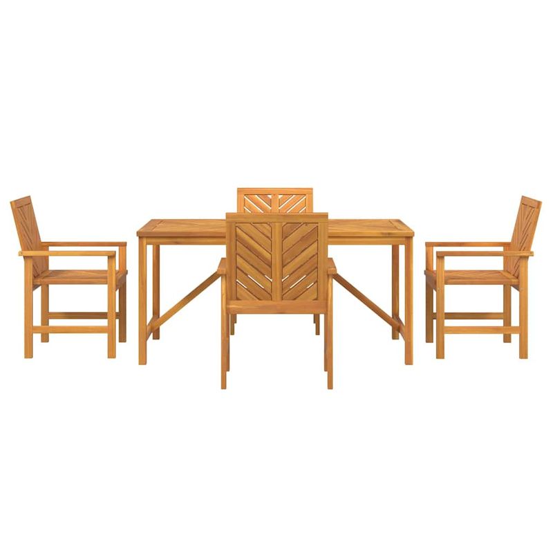 Casa si Gradina - Gradina si terasa - Mobilier exterior - Mese gradina - Set de masa pentru gradina 5 pcs Maro Lemn Solid de Acacia - Infinity.ro
