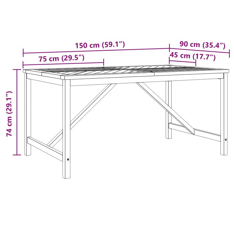 Casa si Gradina - Gradina si terasa - Mobilier exterior - Mese gradina - Set de masa pentru gradina 5 pcs Maro Lemn Solid de Acacia - Infinity.ro