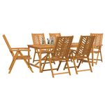 Casa si Gradina - Gradina si terasa - Mobilier exterior - Mese gradina - Set de masa pentru gradina 7 pcs Maro Lemn Solid de Acacia - Infinity.ro