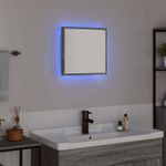 Casa si Gradina - Mobilier - Mobilier baie - Oglinzi baie - Oglinda de baie cu LED Pe perete Gri Sonoma 40 x 37 x 8.5 cm - Infinity.ro