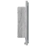 Casa si Gradina - Mobilier - Mobilier baie - Oglinzi baie - Oglinda de baie cu LED Pe perete Gri Sonoma 40 x 37 x 8.5 cm - Infinity.ro