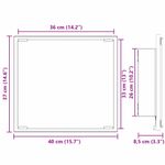Casa si Gradina - Mobilier - Mobilier baie - Oglinzi baie - Oglinda LED de baie Stejar fumuriu 40x8.5x37 cm Lemn ingineresc - Infinity.ro