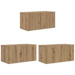 Casa si Gradina - Mobilier - Seturi de mobilier - Seturi living - Set comoda TV 3 pcs Maro 60 x 30 x 30 cm Lemn compozit - Infinity.ro