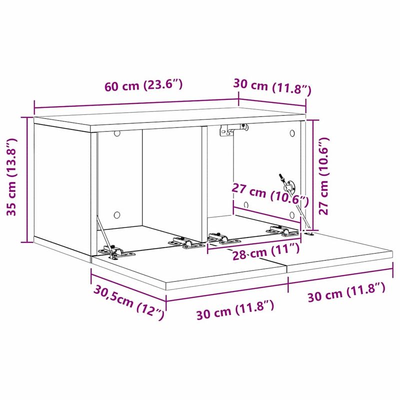 Casa si Gradina - Mobilier - Seturi de mobilier - Seturi living - Set comoda TV 3 pcs Maro 60 x 30 x 30 cm Lemn compozit - Infinity.ro