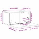 Casa si Gradina - Mobilier - Seturi de mobilier - Seturi living - Set comoda TV Pe perete Maro 60 x 30 x 30 cm Lemn compozit - Infinity.ro