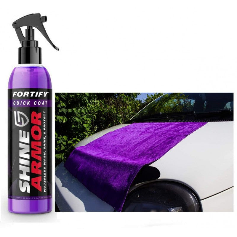 Auto si Moto - Intretinere auto - Produse curatare auto - Shine Armor - Spray Ceramic 3 in 1 pentru Protectie si Lustruire - Kit 236 ml cu laveta microfibra si pulverizator - Infinity.ro